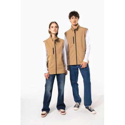 Unisex 3-layer softshell hooded jacket with removable sleeves